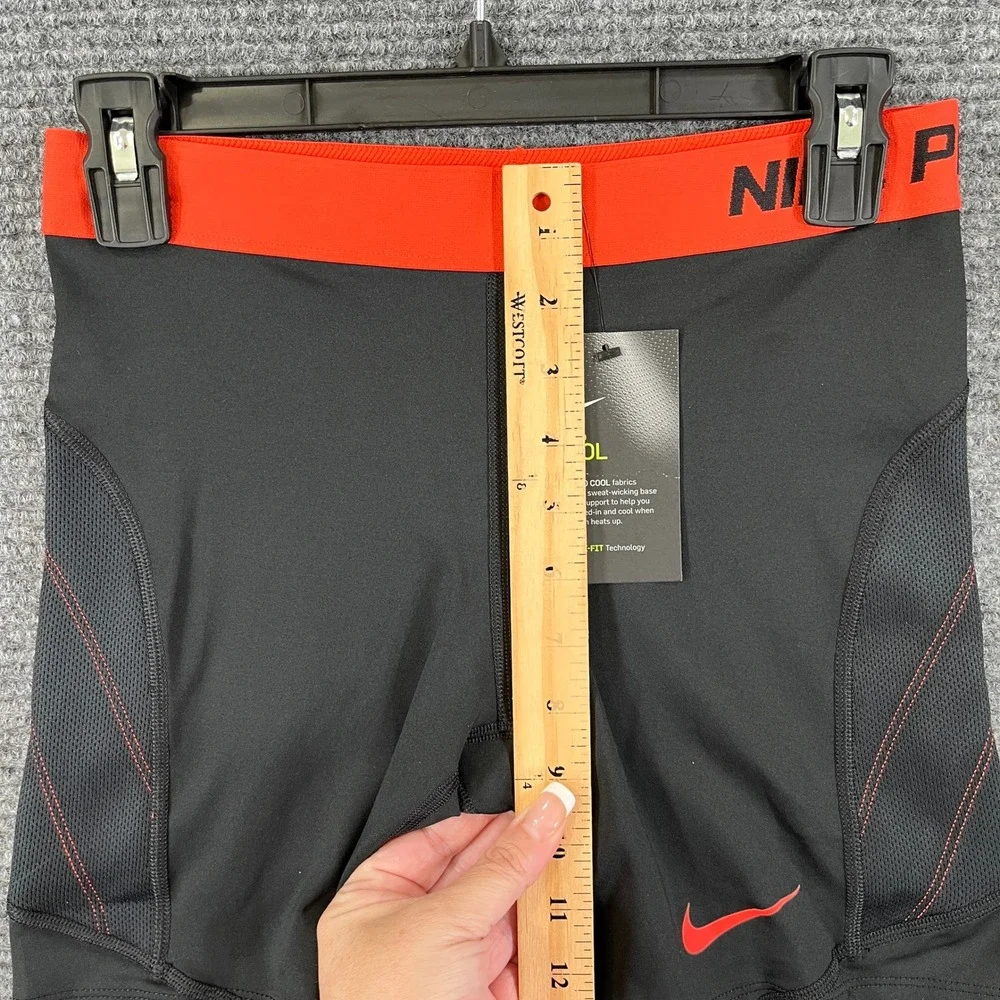 Nike Nike Pro Cool Shorts Girls XL Black Orange Dri-FIT Mesh Athletic Gym Sport